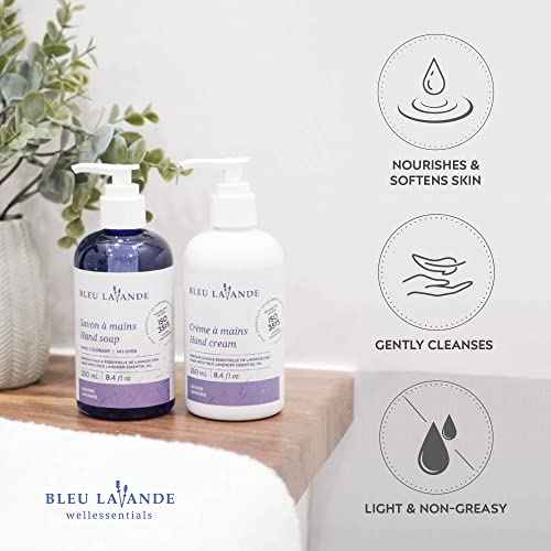Bleu Lavande - Soothing Hand Care Aromatherapy Set ? Lavender Hand Soap & Lavender Hand Creams ? Infused with Premium and 100% Pure Lavender Essential Oil - Natural & Vegan Lavender Products