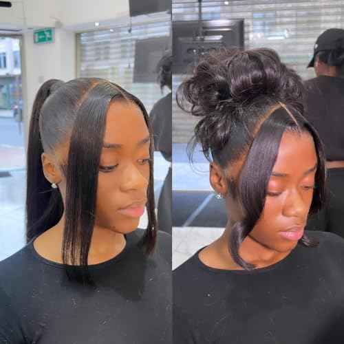 360 Transparent Lace Body Wave Wig Remy Human Hair Updo Pre Plucked Glueless Frontal Wigs Hair Extrenstion with Baby Hair (20inch, 360 Natural color)