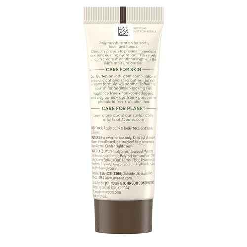 Aveeno Skincare Bundle, Positively Radiant Daily SPF 30 Facial Sunscreen Moisturizer + Soy, 2.3 fl. oz, & Travel Size Daily Moisturizing Cream for Body, Face, & Hands, 0.8 oz, Two Pack, 2 Items