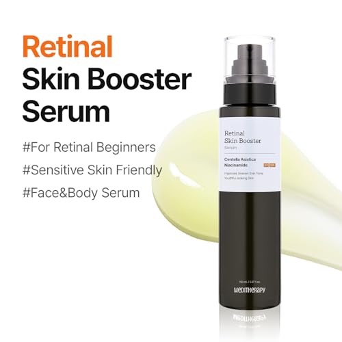 MEDITHERAPY Retinal Skin Booster Serum ? Beginner Friendly Non-Irritating Retinaldehyde for Face and Body ? Anti-Aging Retinol Pore Minimizer for Blemish Prone Skin? Korean Skin Care, 5.07 Fl.Oz Large
