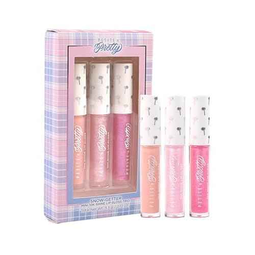 Petite 'N Pretty Snow Getter Lip Gloss Set ? Mini 10K Shine Trio for Kids, Tweens & Teens ? Non-Toxic, High-Gloss Sparkly Makeup ? Gift-Ready Clean Beauty Set