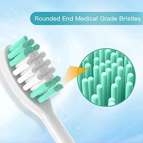 Replacement Toothbrush Heads Compatible with Aquasonic Vibe Series - 8 Pack Electric Brush Heads Compatible with Aqua Sonic Black Series/Black Series Pro/Duo PRO Series (White)