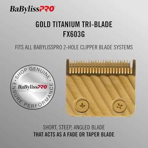 BaBylissPRO Replacement Clipper Tri-Blades for FX870, FX825, FX673 Clippers and most 2-hole blade systems
