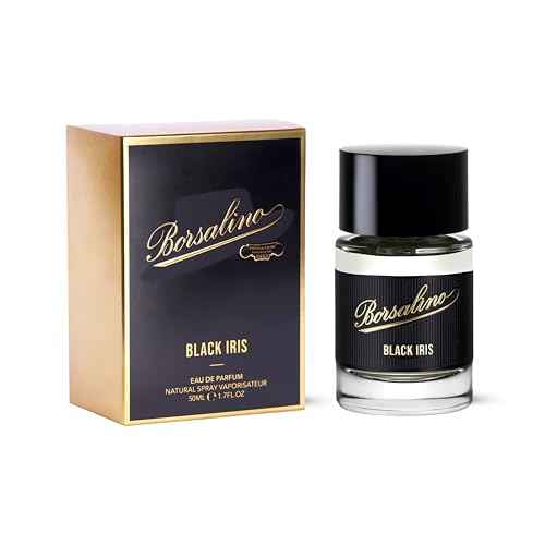 Borsalino Black Iris Perfume for Men ? Eau de Parfum ? Long-Lasting Fresh Woody Amber Cologne with Bergamot, Iris & Amberwood ? French Luxury Fragrance ? Popular Gift for Men