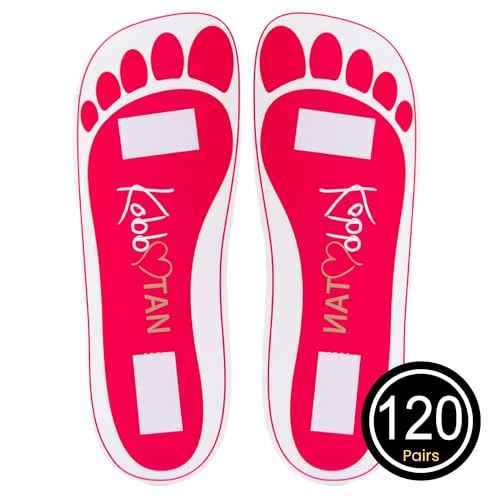 120 Pairs(240feets) Spray Tan Feet Pads Disposable & Economic Feet pads for Spray tanning,Use in Tanning booth,Sunless Tanning at Home or Beauty Salon-Non Slip- Comfortable-Hygienic-Ultra Bronzing