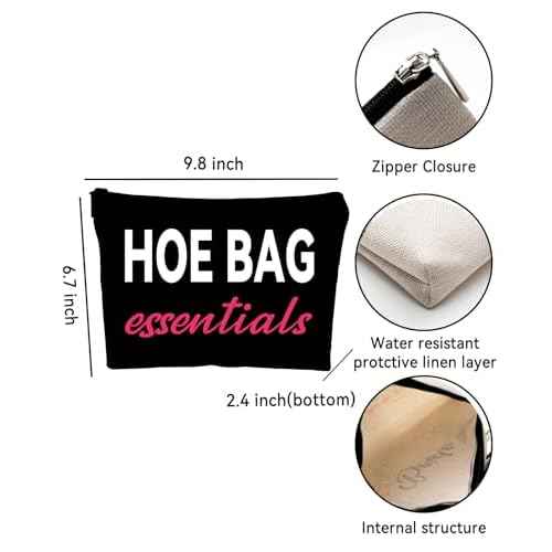 Funny Gifts for Women, Friends, Hostess Gift Ideas Cool Gifts for Women Girls Birthday Gift Ideas Gag gifts Girls Weekend Overnight Fun Makeup Travel Bag Cosmetic Bag-Black