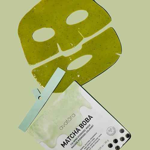 Avatara Boba Goals 4-Pack Variety Hydrogel Mask Set, Rose Boba, Matcha Boba, Mango Boba & Lychee Boba | 1.05 fl. oz / 30 g