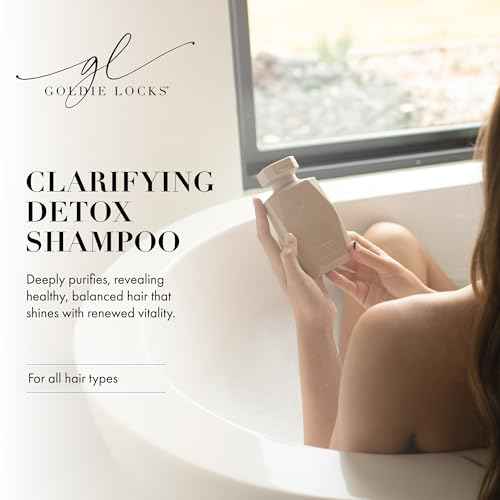 Goldie Locks Clarifying Shampoo - Sulfate-Free Deep Cleansing Detox for Scalp and Hair - Removes Buildup and Excess Oil - Safe for Extensions & Color-Treated Hair - Protein-Free - 8.45 fl oz