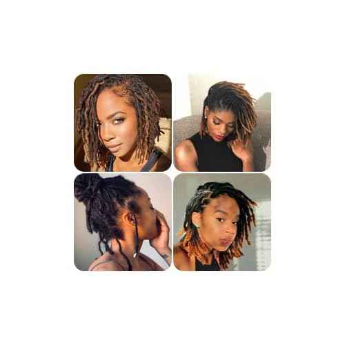 Tight Afro Kinky Bulk 100 £¥ Human Hair for Draedlock Extensions, Repair Locs, Twists and Braids (14 Inch, Natural Black, 5 Bundles with Crochet Needle Set and Rat Tail Comb)