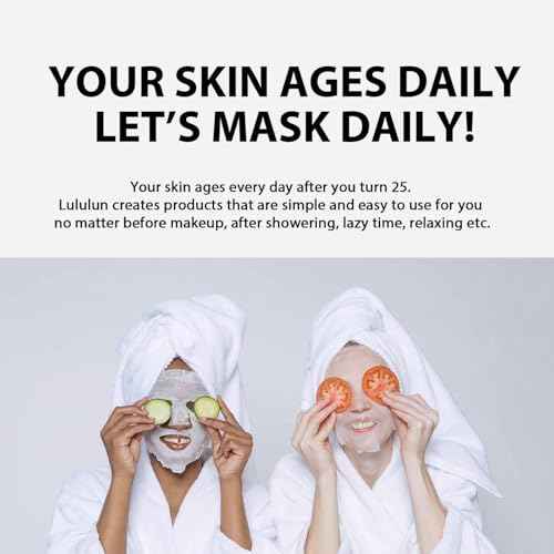 Lululun 7EA Daily Face Mask for Women & Men; Moisturizing Face Masks Skincare with Collagen, Citric Acid & Ceramides, Anti Aging Facial Mask & Sheet Masks for Japanese Skincare, PRECIOUS GREEN FOR-ALL