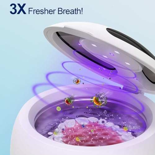 2025 Ultrasonic Retainer Cleaner Machine ? 45kHz Retainer Cleaner for Night Guards, Mouth Guards, Dentures ? 24W Dental Ultrasonic Cleaner with 4 Modes, 200ML ? Great Gift for Braces Users
