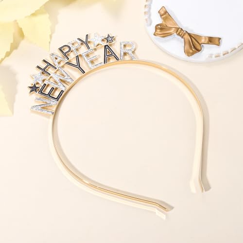 PHALIN Happy New Year Headbands for Women, New Year’s Eve Hat Star Hairbands New Year Party Supplies Holiday Gifts