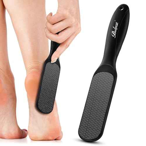 BALUCA Hard Skin Remover Nano Glass Foot File - Foot Callus Remover, Durable Foot Scrubber, Dead Skin Remover, Hygienic Pedicure Tool, Long Lasting Foot Buffer, Soft Smooth Feet, Black