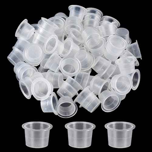WZPB Ink Caps - 300Pcs Large Tattoo Ink Cups 15MM Ink Caps Pigment Cups Disposable Cups for Tattoo Ink Supplies