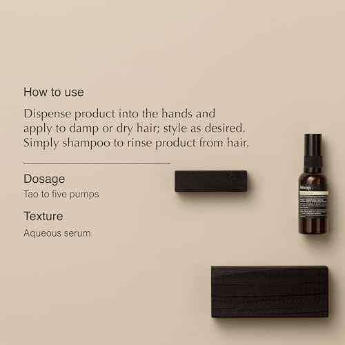 Aesop Tame Hair Serum | Smooth Hair, Flyaways, Frizz | Lightweight Formulation Without Stickiness or Build-Up | 2 oz / 60mL