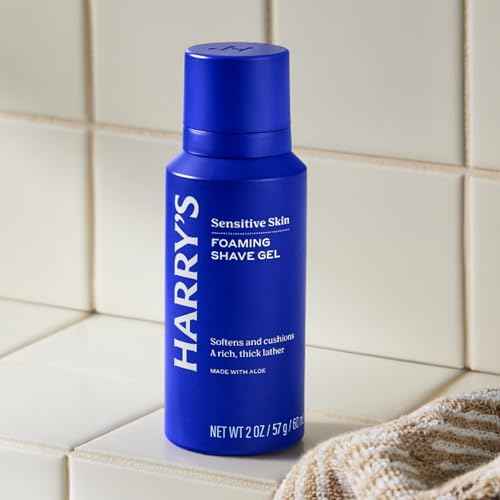 Harry's Original Shaving Kit for Men - Razor Handle, 5 Razor Blade Refills, Foaming Shave Gel, and Travel Blade Cover - German Engineered - Ember