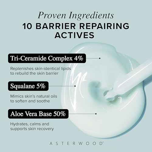 Asterwood Ceramide Barrier Repair Serum - Hydrating, Calming, & Barrier-Restoring Skin Facial Serum - with Triple Ceramide Complex, Squalane, Hyaluronic Acid - Fragrance-Free, Cruelty-Free - 1 Fl Oz