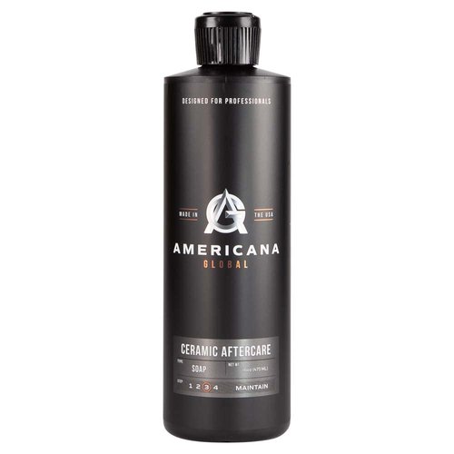 Americana Global Ceramic Aftercare Soap (16 fl. oz) – pH Neutral 2-in-1 Car Shampoo for Ceramic Coatings, Made in USA, High Foaming, Safe on All Surfaces, Boosts Hydrophobic Protection