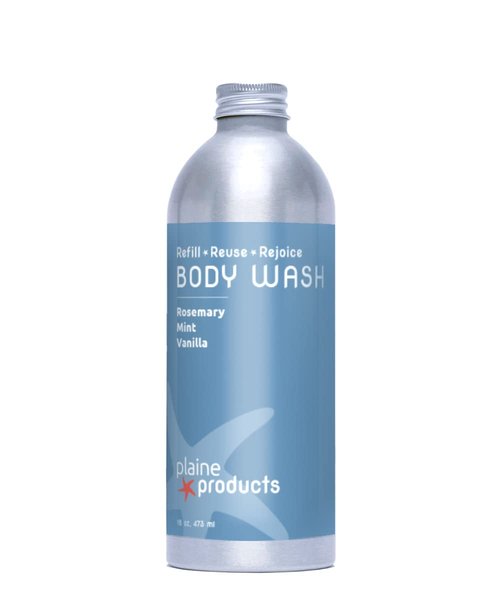 Plaine Products Sensitive Skin Body Wash - Rosemary, Mint, Vanilla, 16 oz (Refill Bottle)