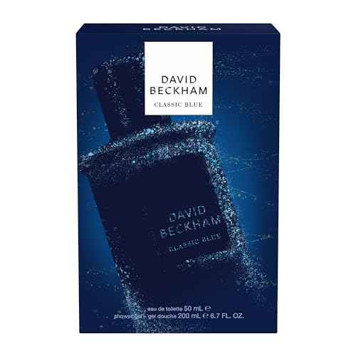 David Beckham Classic Blue 2 Piece Gift Set, Notes of Grapefruit, Cashmere Wood, and Musk, Men's Fragrance, Long Lasting, Everyday Fragrance