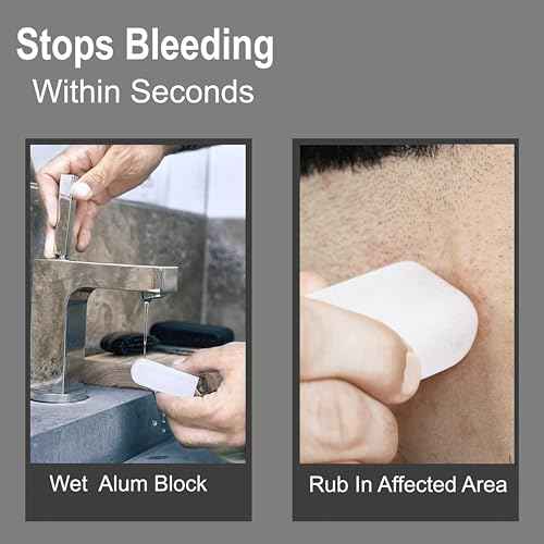 Jack Shaver¢ç Natural Alum Block in Plastic Case (100 g./3.7 oz.) Aftershave Blood Stopper Antiseptic Astringent Soothing Solution for Shaving Razor Burn Relief