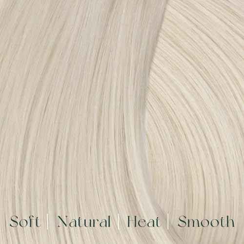 Easyouth Clip in Human Hair Extensions Blonde Remy Human Hair Clip in Extensions White Blonde Clips on Human Hair Extension for Women 20 Inch 80G 5Pcs