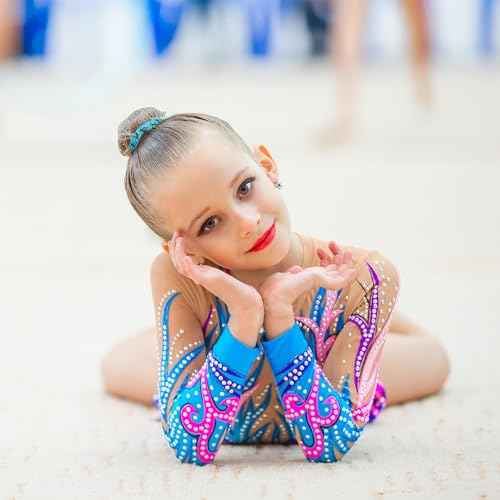 BBTO 20 Pieces Girls Gymnastics Hair Ties Gymnastic Hair Bands Accessories Stuff Ribbon Ponytail Holders No Crease Sport for Christmas Women Team Gifts(Cute Colors)