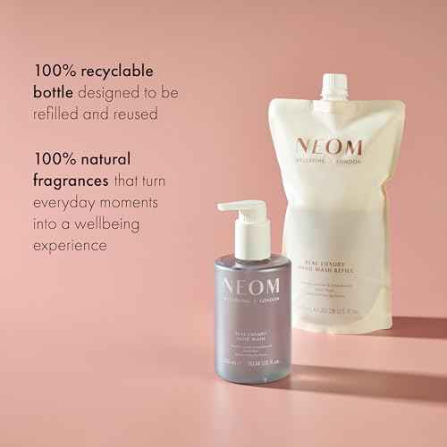 Neom Real Luxury Hand Wash, 300ml | Lavender, Jasmine & Sandalwood I 100% natural fragrances I Cleanses, softens, and replenishes I Refillable