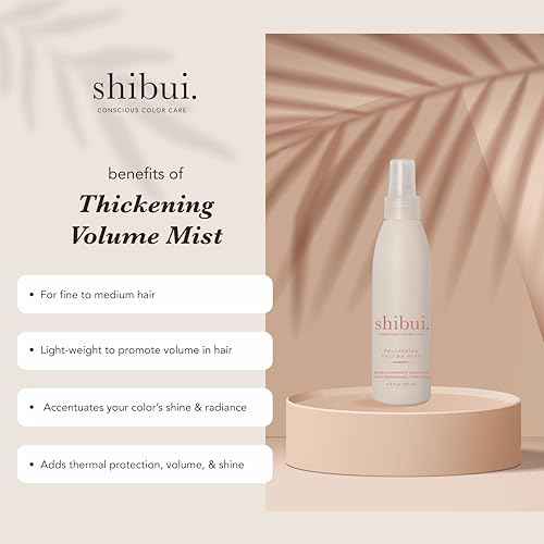 SHIBUI Thickening Volumizing Mist, Adds Volume, Bounce & Shine, Color-Safe, Vegan & Sulfate-Free, 6.5 Fl Oz