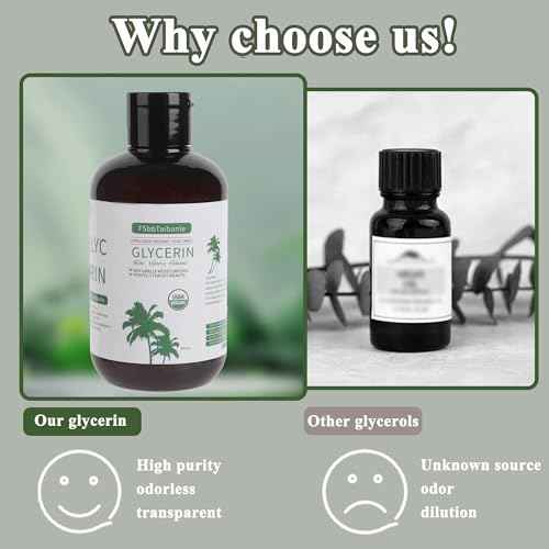 Organic Vegetable Glycerin ? USDA Organic Certified, 100% Pure, 6 Fl Oz ? Natural Skin & Hair Moisturizer ? Ideal for DIY Beauty, Soaps, Lotions & More ? Non-GMO, Palm Oil Free