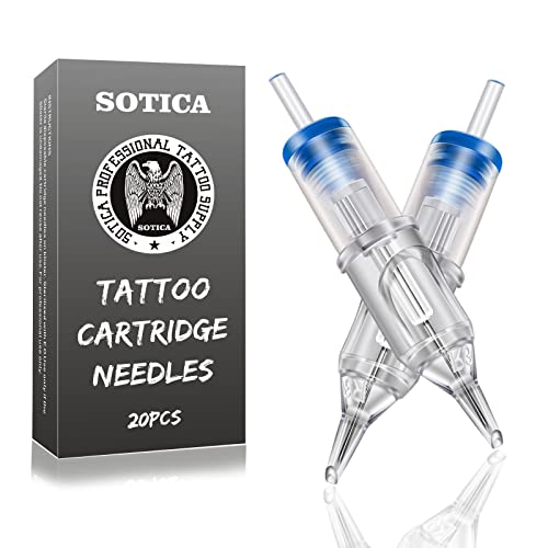 SOTICA 20PCS Tattoo Cartridge Needles 1205RS #12 0.35MM New Revolution Disposable Tattoo Needle Suitable for Tattoo Beginners