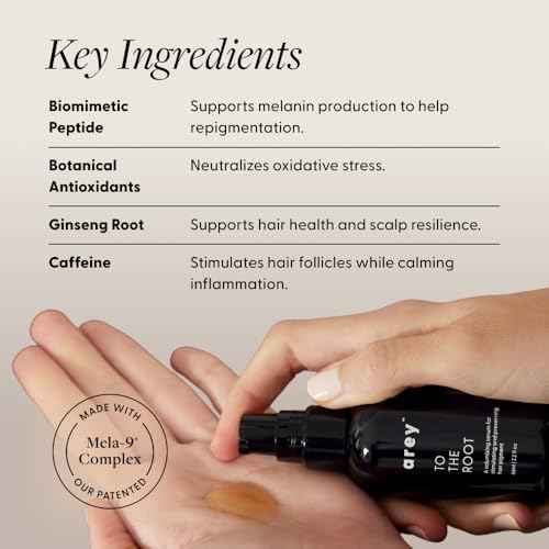 Arey The System Daily Hair Serum and Supplement Treatment for Women & Men | Slows Grey Hair Growth in 3-6 Months | Promote Thicker, Fuller Regrowth | Biotin, B + D Vitamins (1 Month Supply)