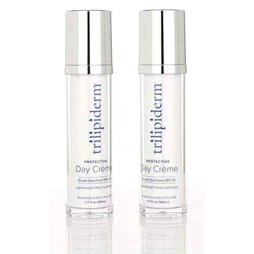 Trilipiderm Protective Day Cr?me, Broad Spectrum SPF 30 ? 2-PACK ? Lightweight, Fast-Absorbing Moisturizing Sunscreen, TSA-Friendly 1.7 Ounce Airless Pump Bottles
