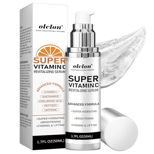 Super 22% Vitamin C Retinol Serum for Face: Advance Anti-Aging & Brightening Formula with Hyaluronic Acid, Niacinamide, Collagen, Peptides - Hydrates, Smooths, Targets Age Spots, Wrinkles, 1.7 Fl Oz