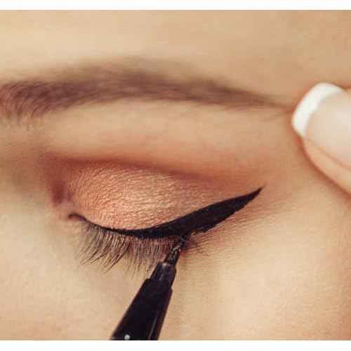 Infinity Liquid Eyeliner in Shade Enigma Long Lasting Waterproof Liquid Eyeliner Naturally Formulated, Vegan & Gluten-Free Longwearing with Ultra-Fine Tip - (Carbon Black)