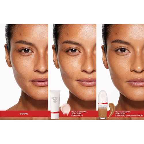 Shiseido RevitalEssence Skin Glow Primer SPF 25 - Instant Glow, 24-Hour Hydration Primer - 30 mL - Broad Spectrum SPF 25 - Non-Comedogenic - All Skin Types