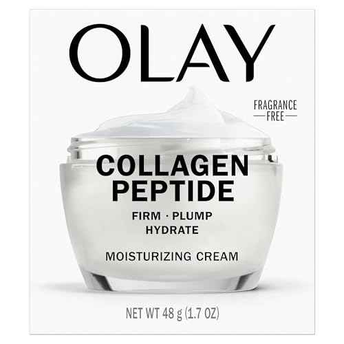 Olay Collagen Peptide Face Moisturizer, Firming Cream for Women, Fragrance-Free, Non-Greasy - Hydrating, Anti-Aging, Anti-Wrinkle, Smooth Fine Lines, Plumping Skin Care - Niacinamide, 1.7 Oz