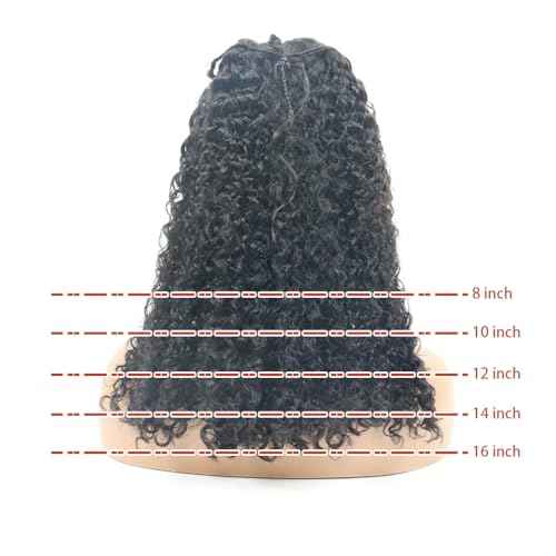 13x6 hd Lace Front Braided Curly Bob Wigs 180% Density 16 Inch Human Hair Deep Wave Wig for Black Women Pre-Plucked Natural Hairline Tangle-Free Easy Install