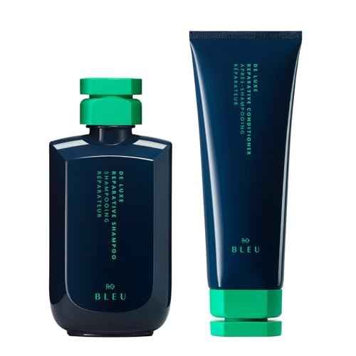 R+Co BLEU De Luxe Reparative Shampoo & Conditioner Set ? Hydrates, Strengthens, Adds Shine, Repairs Coarse, Damaged Hair, Seals Cuticles, Vegan, Cruelty-Free (8.5 + 6.8) oz