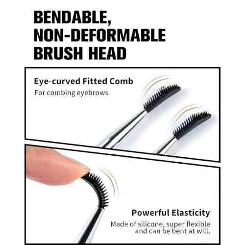 EIGSHOW Dual-Ended Precision Eyebrow Brush and Comb for Eyeliner Lining, Sculpting Brows, Professional Eye Makeup Tools (D109)