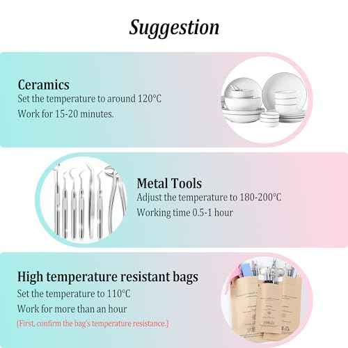 High Temperature Sterilizer, Large Capacity Dry Heat Stainless Steel Sterilizer with Temp and Timer Control, Max timing 60min, Max temperature 250¡É (482¢µ), With Stainless Trays, 110V power