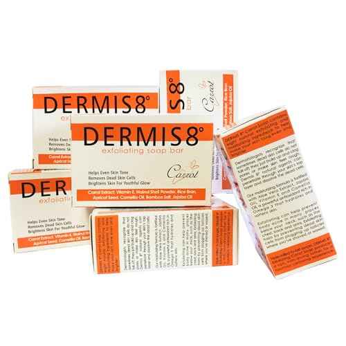 Dermis 8 Natural Carrot Soap Bar ? Brightening & Nourishing Face & Body Soap ? Made with Carrot Extract, Jojoba & Camellia Oils (200g x 6 Pack)