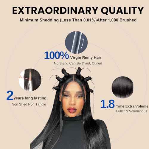 Full Lace Human Hair Wigs Straight HD Transparent Lace Pre Plucked Handmade Whole Lace Wig 12A Brazilian Virgin Remy Hair 180% Density Full Lace Wig Natural Black 8 Inch