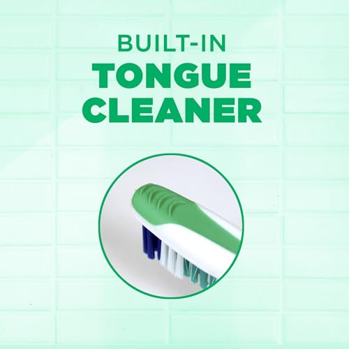 GUM Super Tip Toothbrush, Soft Bristle Toothbrush for Adults with Tongue Cleaner, Compact Head, 1ct (Pack of 12)