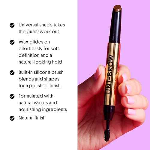 Winky Lux Uni Brow Polishing Wax ? Nourishing Brow Wax with Sunflower Seed Oil, Vitamin E & Green Tea Extract for Healthy, Fuller, Tamed Eyebrows, Conditions & Sets Brows for a Polished, Natural Look