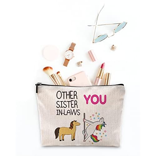Sufamb Funny Other Sister-in-Laws and You Makeup Bag,Best Sister-in-Law Gifts Cosmetic Pouch for Girls,Christmas Birthday Wedding Gifts for Sister in Law Stepsister