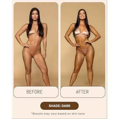 Dark Tanning Mousse 7oz - Made in the USA - Streak-Free, Lightweight, Non-Sticky, Fast-Absorbing, Vegan, Sunless Tanner for All Skin Types
