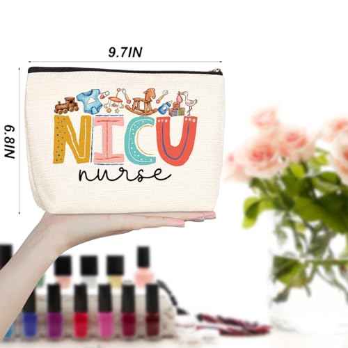 Nurse Gifts Cute NICU Nurse Gifts RN Makeup Bag Cosmetic Bag Nurse Accessories for Work Nurse Bag for Women Nurse Team Nursing Graduation Gifts Birthday Christmas Nurse Week Appreciation Gift