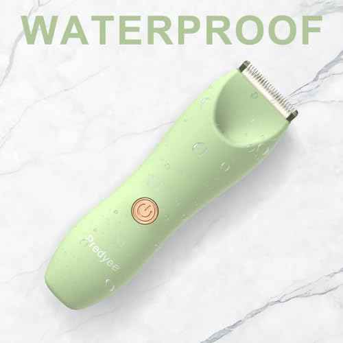 Body Hair Trimmer for Men Women - Ball Trimmer Manscape Electric Shaver for Pubic Groin Bikini - IPX7 Waterproof Rechargeable Body Groomer with LED Light Travel Lock - 120Min Runtime