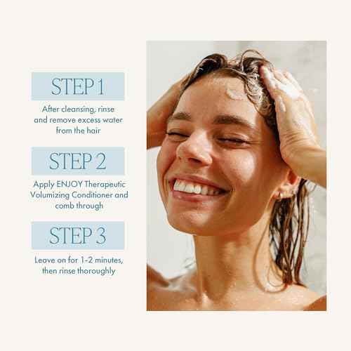 Enjoy Hair Care Therapeutic Volumizing Conditioner, 33.8 Fl Oz - Ph 4.5 - 5.5, For Damaged Hair, Hair Mask